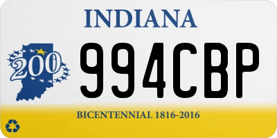 IN license plate 994CBP