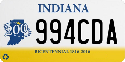 IN license plate 994CDA