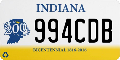 IN license plate 994CDB