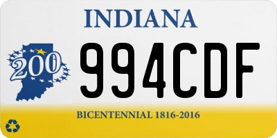 IN license plate 994CDF