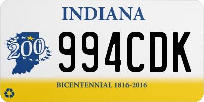 IN license plate 994CDK