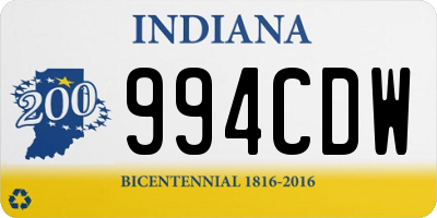 IN license plate 994CDW