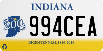 IN license plate 994CEA