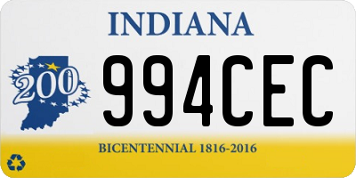 IN license plate 994CEC