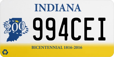 IN license plate 994CEI