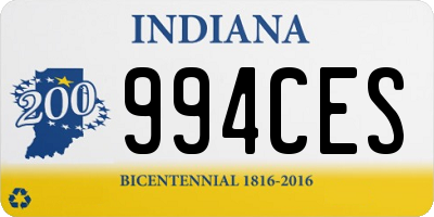 IN license plate 994CES