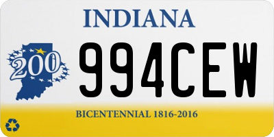 IN license plate 994CEW