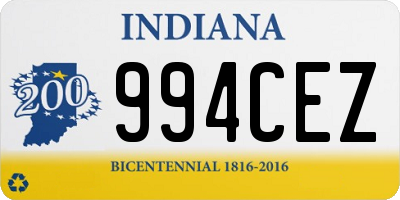 IN license plate 994CEZ