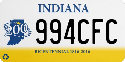 IN license plate 994CFC