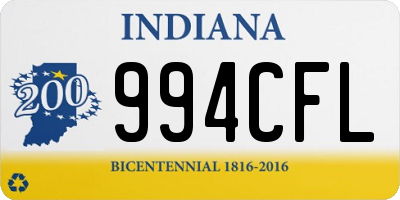 IN license plate 994CFL