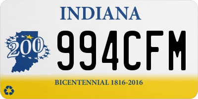 IN license plate 994CFM