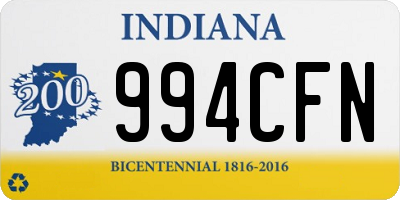 IN license plate 994CFN