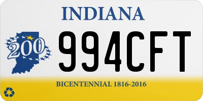 IN license plate 994CFT