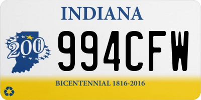 IN license plate 994CFW