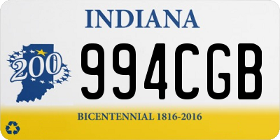 IN license plate 994CGB