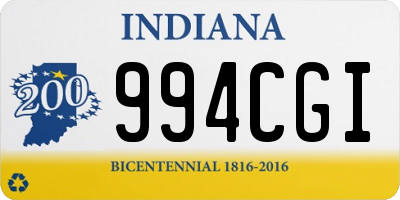 IN license plate 994CGI