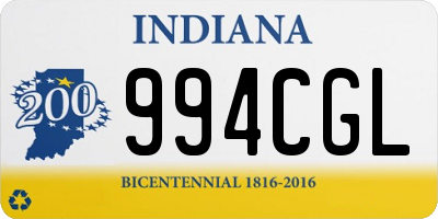 IN license plate 994CGL