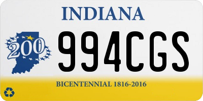 IN license plate 994CGS