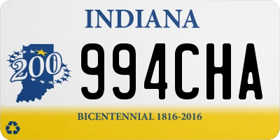 IN license plate 994CHA