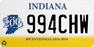 IN license plate 994CHW