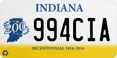 IN license plate 994CIA