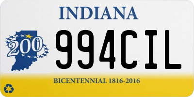 IN license plate 994CIL