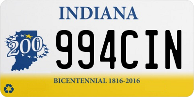 IN license plate 994CIN