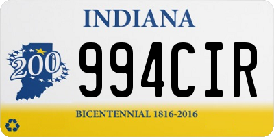 IN license plate 994CIR