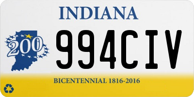 IN license plate 994CIV