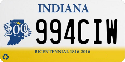 IN license plate 994CIW