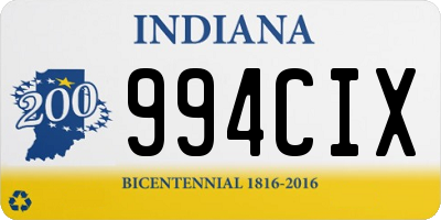 IN license plate 994CIX