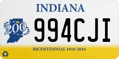 IN license plate 994CJI