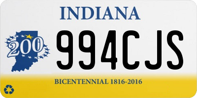 IN license plate 994CJS