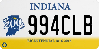 IN license plate 994CLB