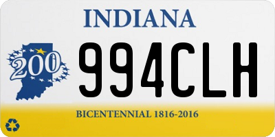 IN license plate 994CLH