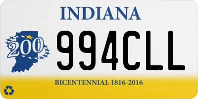 IN license plate 994CLL