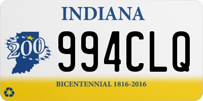 IN license plate 994CLQ