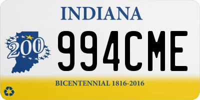 IN license plate 994CME