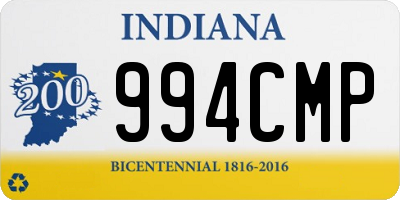 IN license plate 994CMP