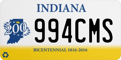 IN license plate 994CMS