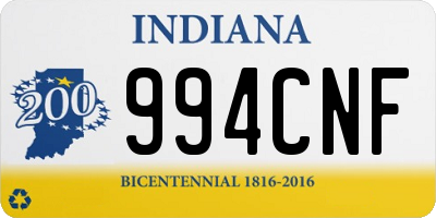 IN license plate 994CNF