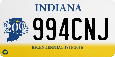 IN license plate 994CNJ