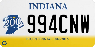 IN license plate 994CNW