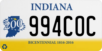 IN license plate 994COC