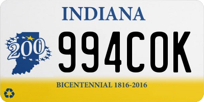 IN license plate 994COK