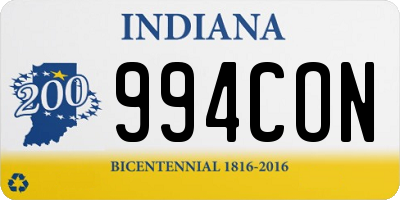 IN license plate 994CON