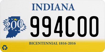 IN license plate 994COO