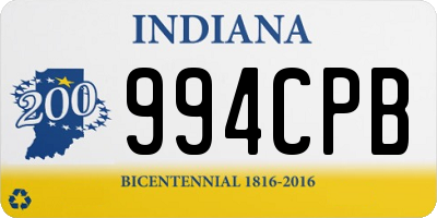 IN license plate 994CPB