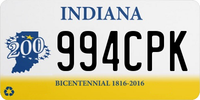 IN license plate 994CPK