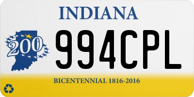 IN license plate 994CPL